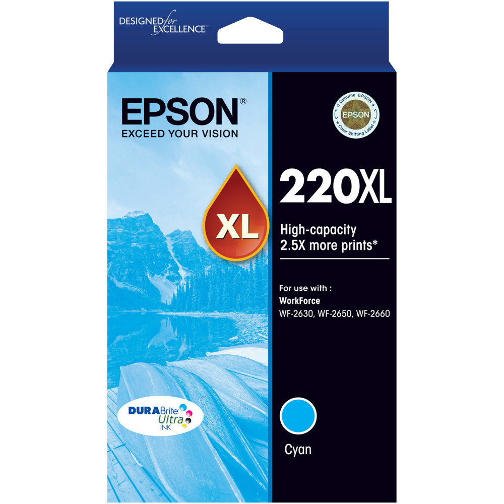 Epson 220XL DURABrite Ultra Ink Cartridge High Yield Cyan