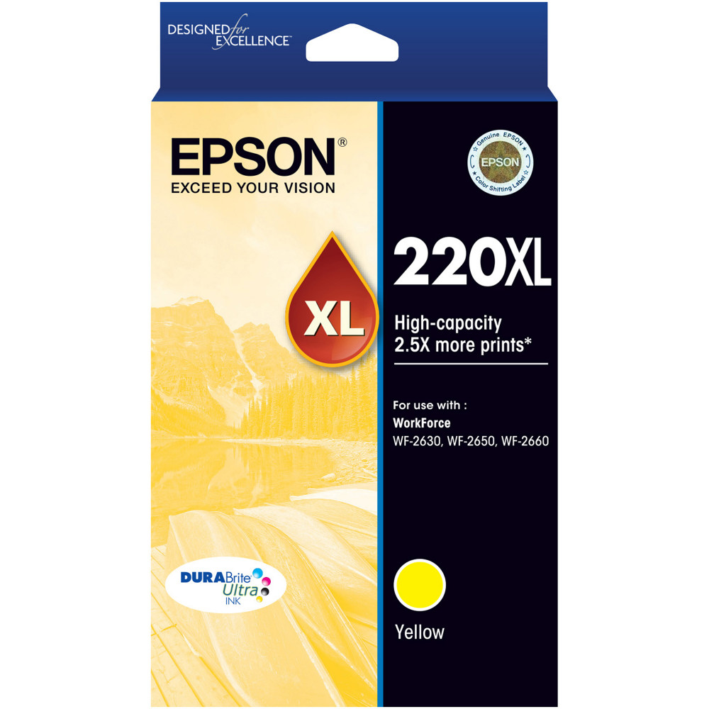 Epson 220XL DURABrite Ultra Ink Cartridge High Yield Yellow