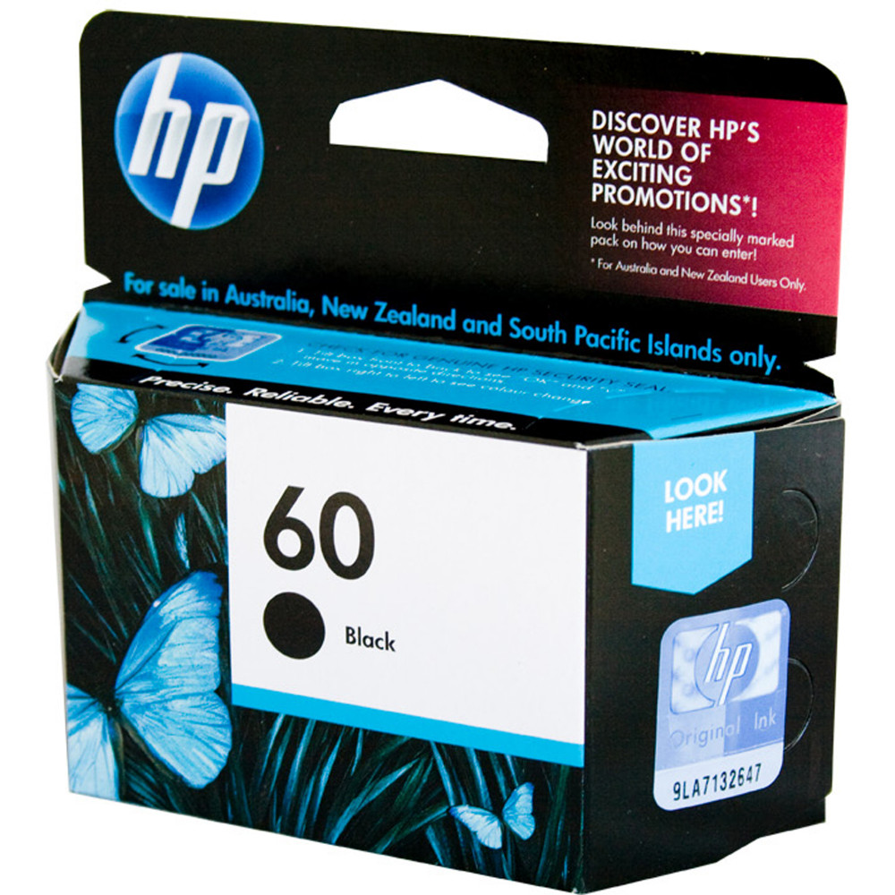 HP 60 Ink Cartridge Black CC640WA