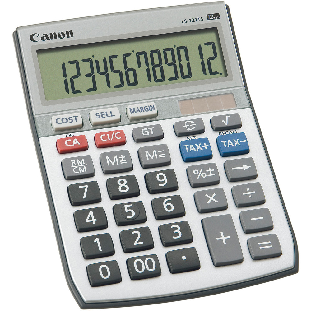 Canon LS-121TS Desktop Calculator 12 Digit Silver
