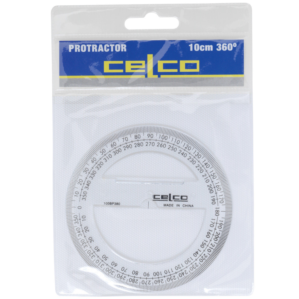 Celco Protractor 100mm 360 Degree Circle