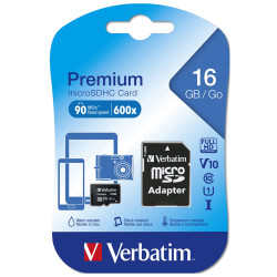 Verbatim 16GB MicroSDHC Memory Card UHS-1 Class 10