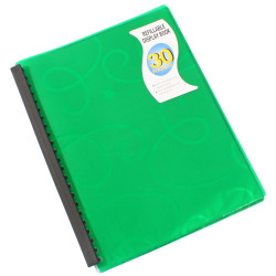 Bantex Display Book A4 Refillable 30 Pocket Jewel Green