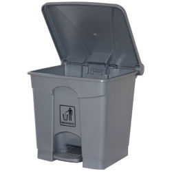Cleanlink Rubbish Bin with Pedal Lid 68 Litres Grey