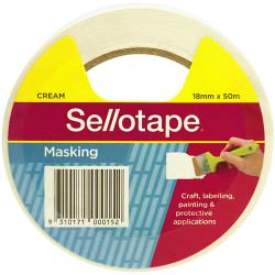 Sellotape Masking Tape 18mmx50m Beige