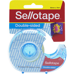 Sellotape Double Sided Mounting Tape 18mmx15m In Dispenser Clear