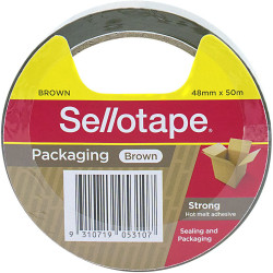 Sellotape Packaging Tape 48mmx50m Hot-Melt Adhesive Brown