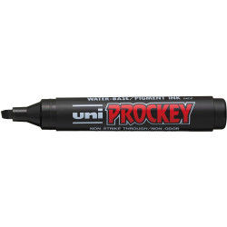 Uni PM126 Prockey Permanent Marker Chisel 5.7mm Black Box of 12