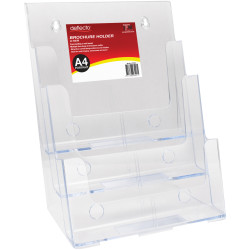 Deflecto Brochure Holder A4 3 Tier Free Standing and Wall Mount