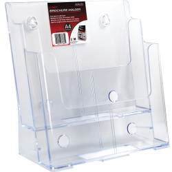 Deflecto Brochure Holder A4 2 Tier Free Standing And Wall Mount