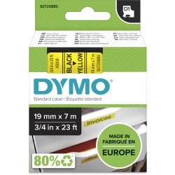 Dymo D1 Label Cassette Tape 19mmx7m Black on Yellow