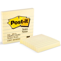 Post-It 630-55 Notes Original 76x76mm Lined Yellow 100 Sheets