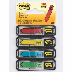 Post-It 684-SH Arrow Flags 12x45mm Sign Here Assorted Pack of 120