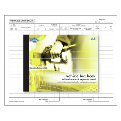 Zions VLB Vehicle Log Book Vehicle Log & Expenses 190x250mm 72 Page