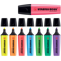 Stabilo Boss 70/8-8 Highlighters Assorted Chisel 2-5mm Wallet Of 8