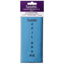 Crystalfile Indicator Tab Inserts A-Z Blue Pack Of 60