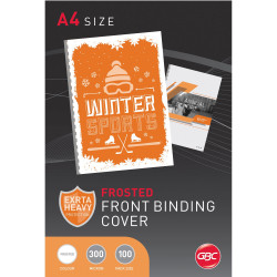 GBC Binding Covers A4 300 Micron Clear Frosted Pack of 100