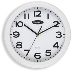 Carven Wall Clock 25cm Diameter White Frame