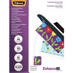 Fellowes Laminating Pouches A4 80 Micron Pack of 100