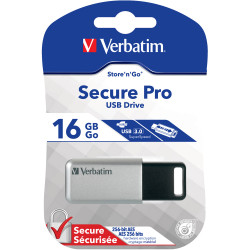 Verbatim Store 'n' Go Encrypted USB Drive 3.0 16GB Silver