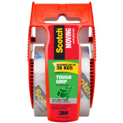 Scotch 150-AU Tough Grip Packaging 48mmx20.3m Tape Grip Hot Melt Moving Tape Clear