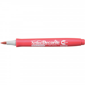 Artline Decorite Brush Markers Metallic Red Box of 12