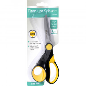 Marbig Proseries Scissors 190mm Titanium Yellow & Black