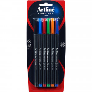 Artline Supreme Fineliner Pen 0.4mm Assorted Pack Of 6